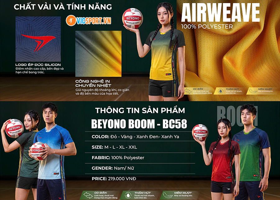 Quần áo bóng chuyền Beyono Boom nam nữ - Hình ảnh 7