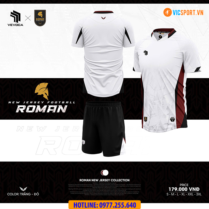 Áo đá banh không logo Vevoca Roman - Hình ảnh 25