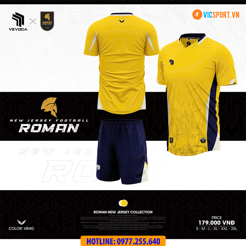 Áo đá banh không logo Vevoca Roman - Hình ảnh 24