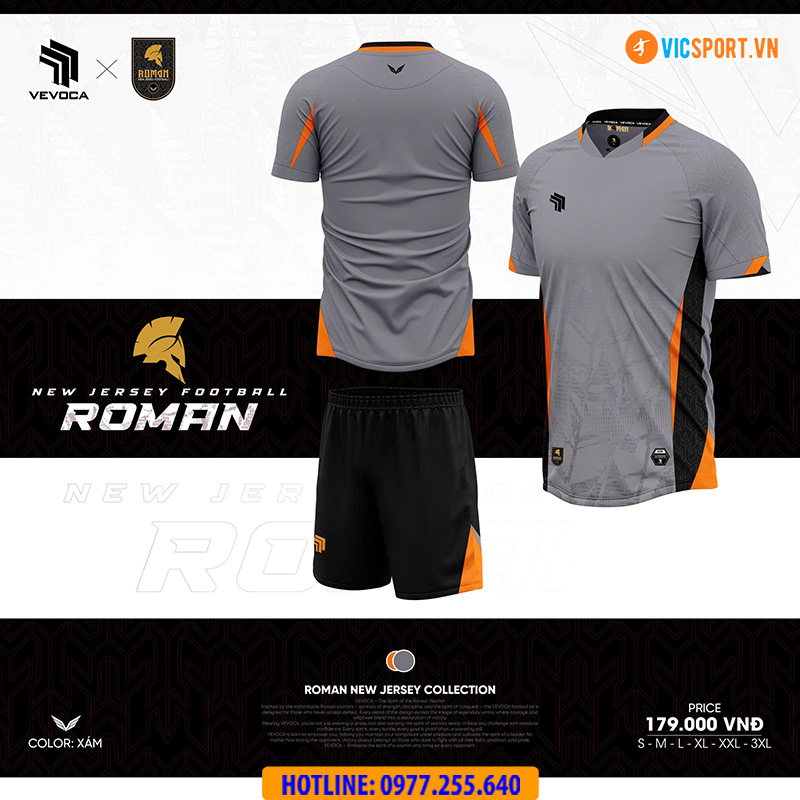 Áo đá banh không logo Vevoca Roman - Hình ảnh 23