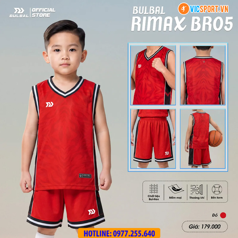 Quần áo bóng rổ trẻ em Bulbal Rimax BR05 - Hình ảnh 16