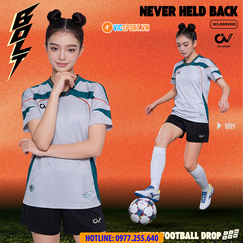 Áo đá banh không logo CV Bolt - Hình ảnh 16