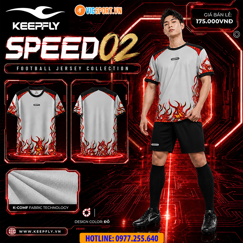Áo đá banh không logo Keepfly Speed 02 - Hình ảnh 17