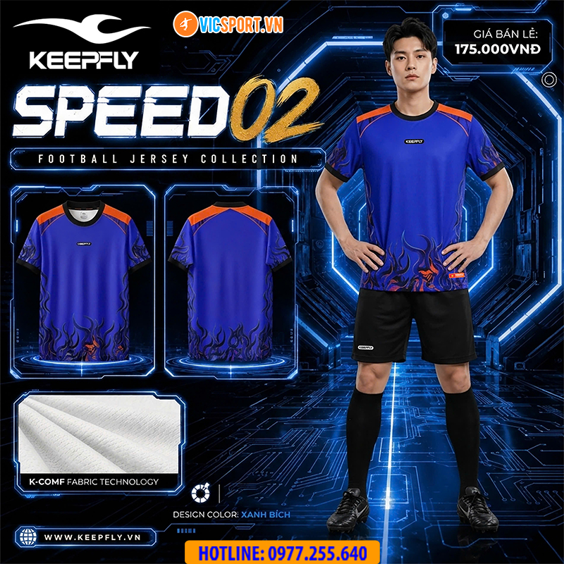 Áo đá banh không logo Keepfly Speed 02 - Hình ảnh 16