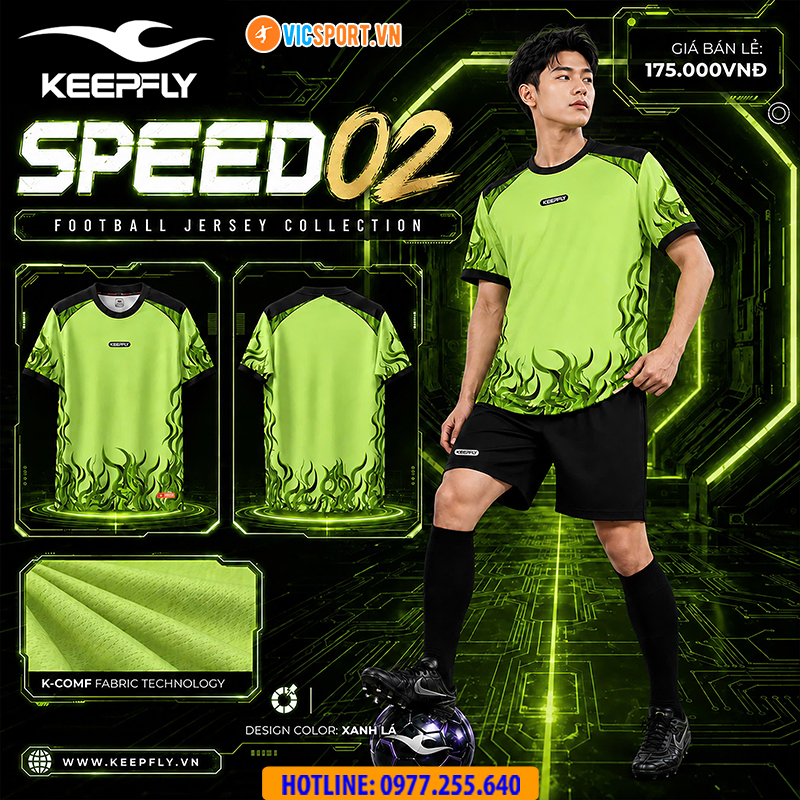Áo đá banh không logo Keepfly Speed 02 - Hình ảnh 14