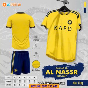 Áo đá banh Clb Al Nassr mùa giải 2026-2027 vải mè