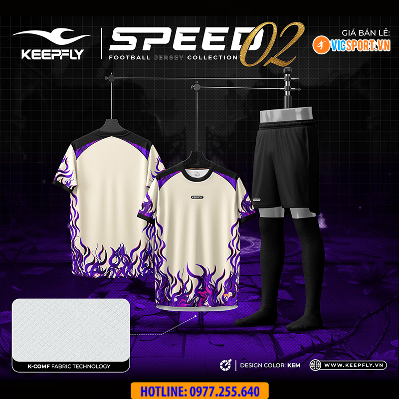 Áo đá banh không logo Keepfly Speed 02 - Hình ảnh 9
