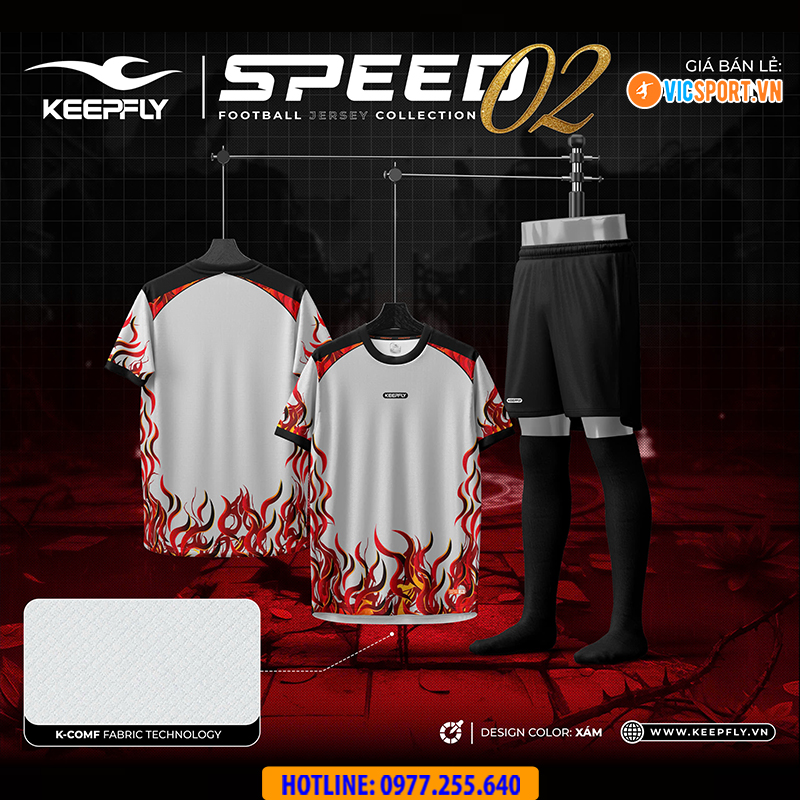Áo đá banh không logo Keepfly Speed 02 - Hình ảnh 7