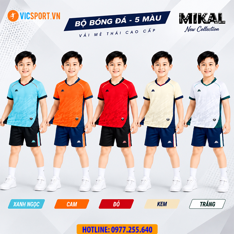 Áo đá banh trẻ em Mikal Bamboo K8 - Hình ảnh 16