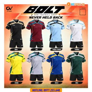 Áo đá banh không logo CV Bolt