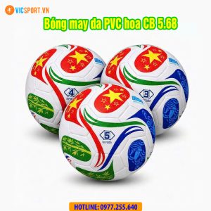 Quả bóng đá Bách Hiền may da PVC hoa CB 5.67 - size 3,4,5