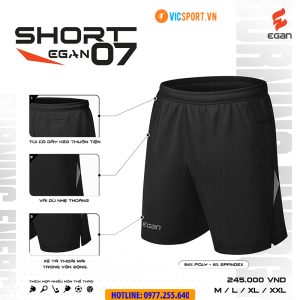 Quần short thể thao Egan 07 đa năng