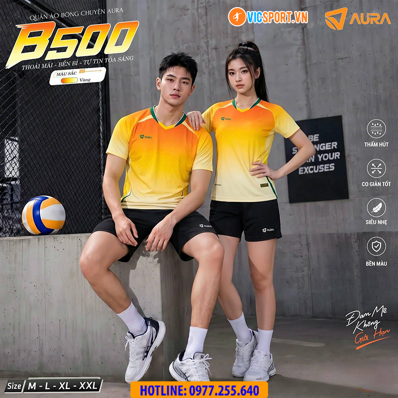 Quần áo bóng chuyền nam Aura B500 - Hình ảnh 19