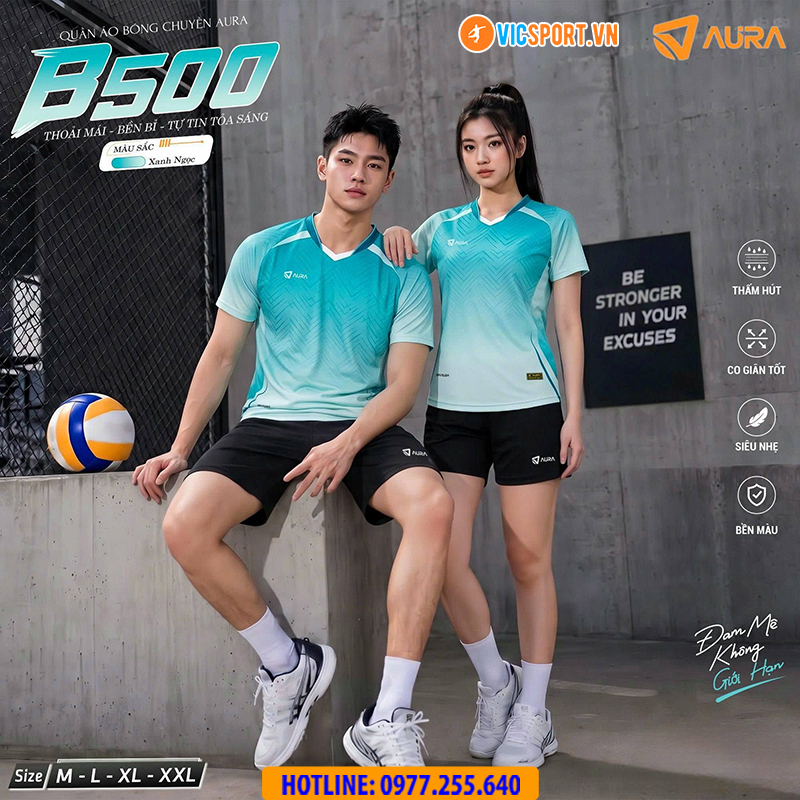 Quần áo bóng chuyền nam Aura B500 - Hình ảnh 17