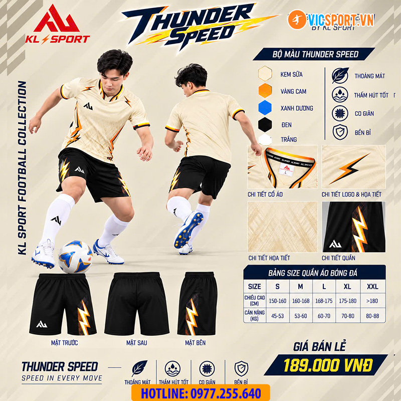 Áo đá banh không logo KaLix Thunder Speed KL06 - Hình ảnh 10