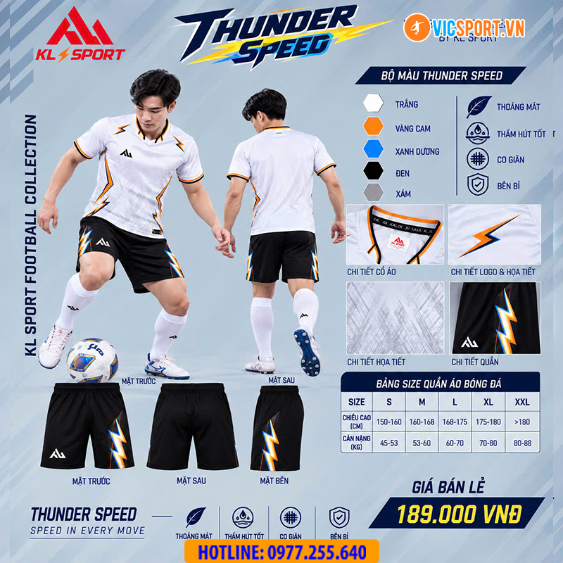 Áo đá banh không logo KaLix Thunder Speed KL06 - Hình ảnh 11