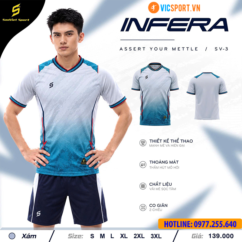 Áo đá banh không logo SV Infera - Hình ảnh 45