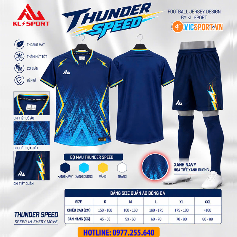 Áo đá banh không logo KaLix Thunder Speed KL06 - Hình ảnh 7