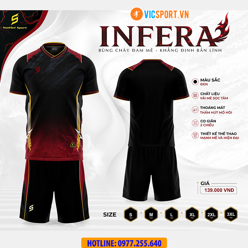 Áo đá banh không logo SV Infera - Hình ảnh 6