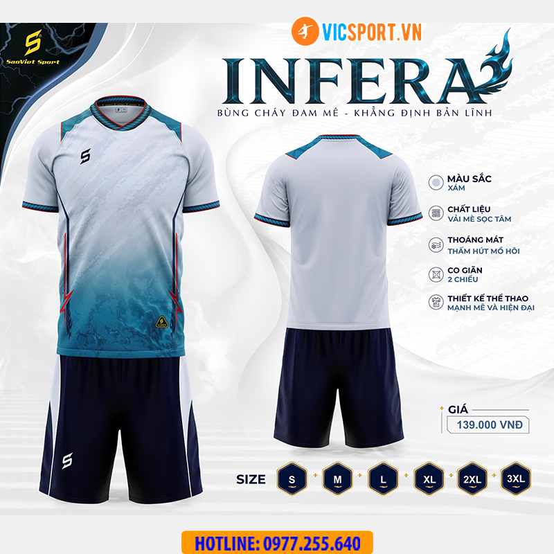 Áo đá banh không logo SV Infera - Hình ảnh 10