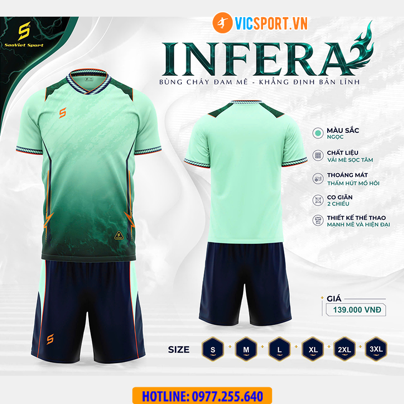 Áo đá banh không logo SV Infera - Hình ảnh 13