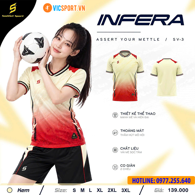 Áo đá banh không logo SV Infera - Hình ảnh 16
