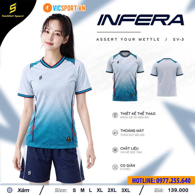 Áo đá banh không logo SV Infera - Hình ảnh 18