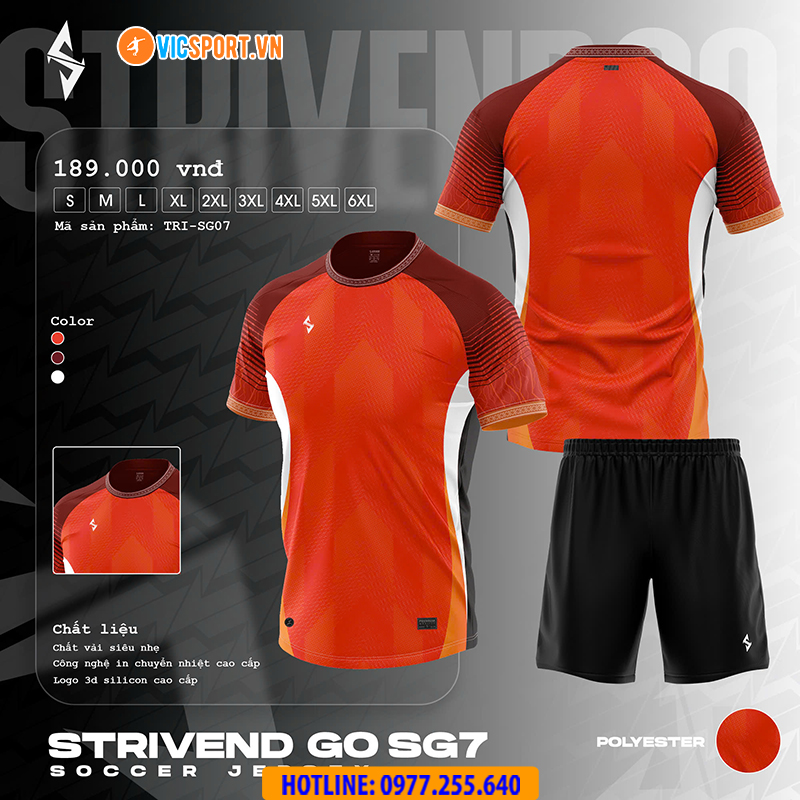 Áo đá banh thiết kế Strivend Go SG07 - Hình ảnh 22