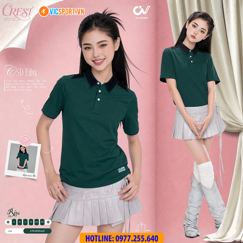 Áo polo thể thao CV Crest đa năng - Hình ảnh 19