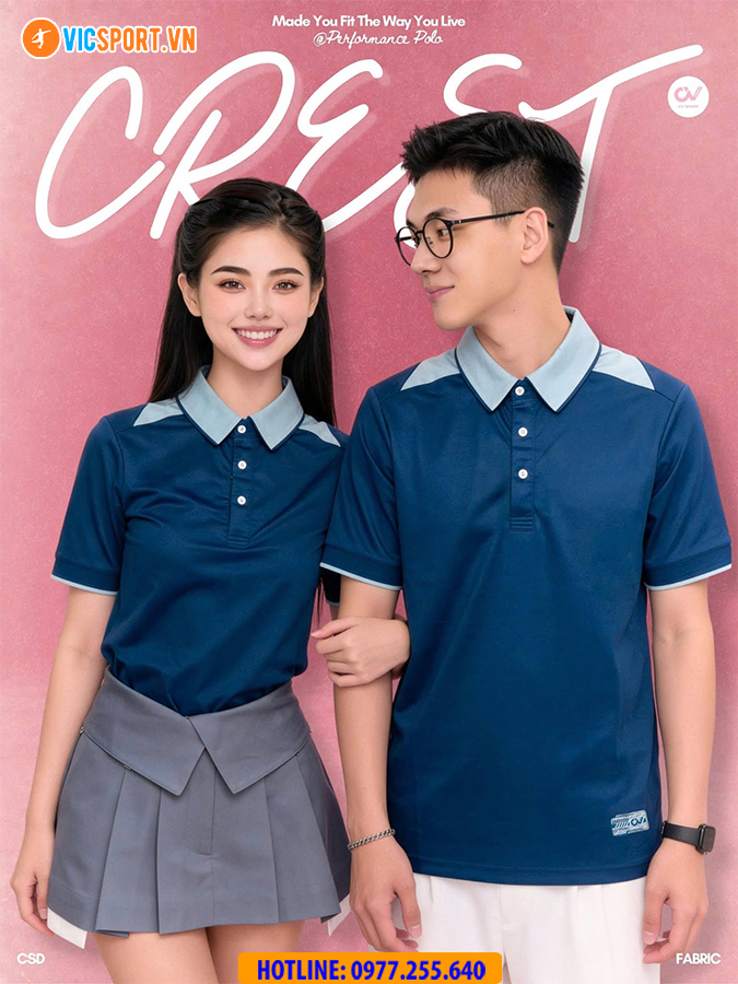 Áo polo thể thao CV Crest đa năng - Hình ảnh 25