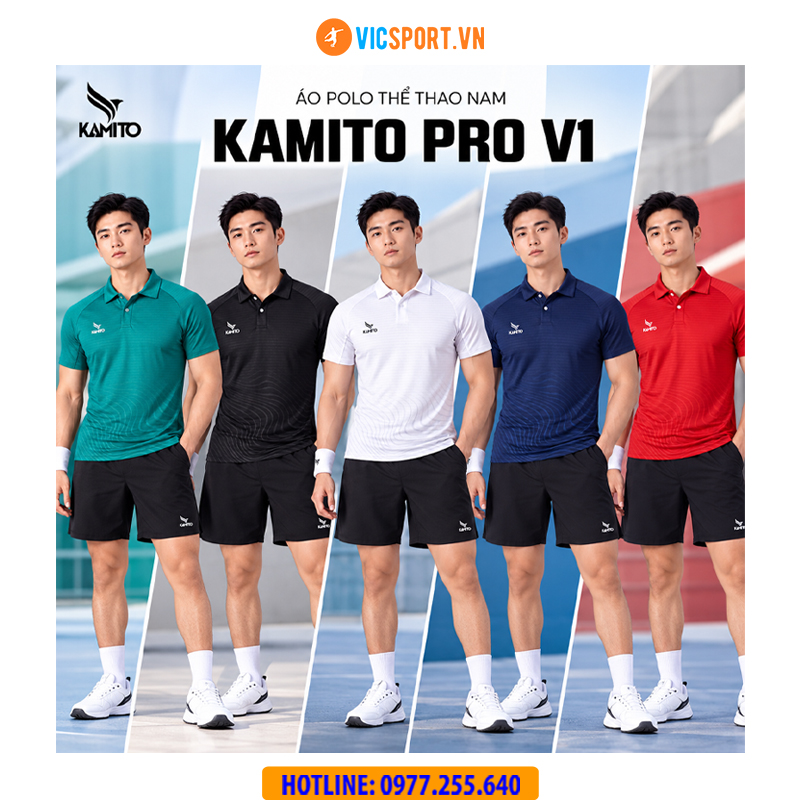 Áo polo thể thao Kamito Pro V1