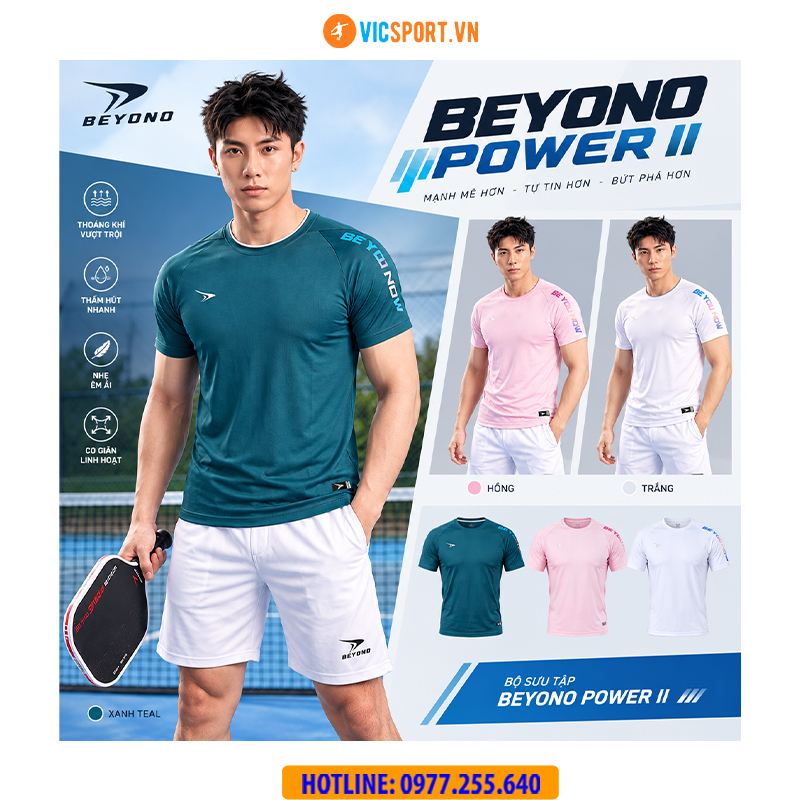 Áo thể thao nam Beyono Power 2 đa năng