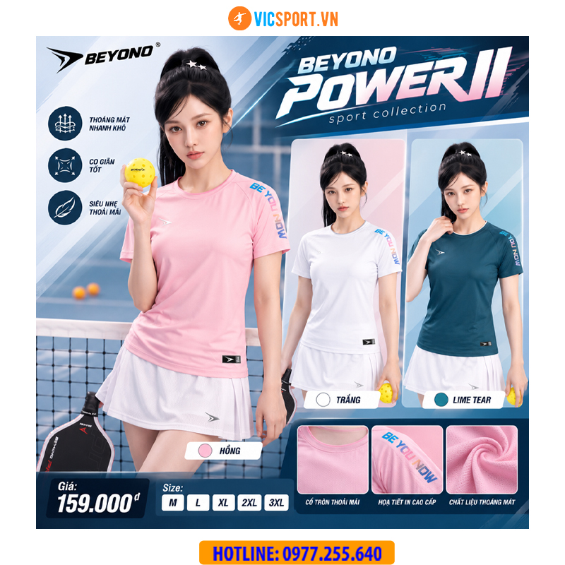 Áo thể thao nữ Beyono Power 2 đa năng