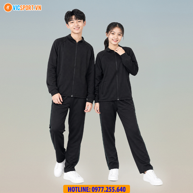 Quần dài thể dục Strivend màu đen 1 sọc - Hình ảnh 19