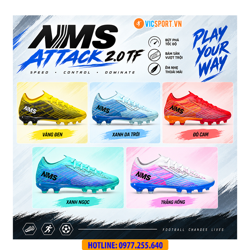 Giày đá banh NMS Attack 2.0 đế FG