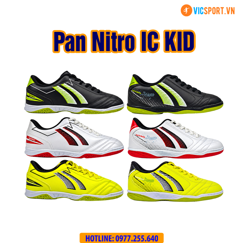 Giày bóng đá trẻ em Pan Nitro đế IC đá sân futsal