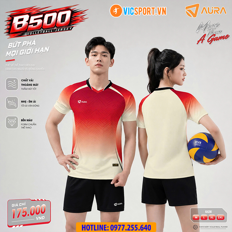 Quần áo bóng chuyền nam Aura B500 - Hình ảnh 15