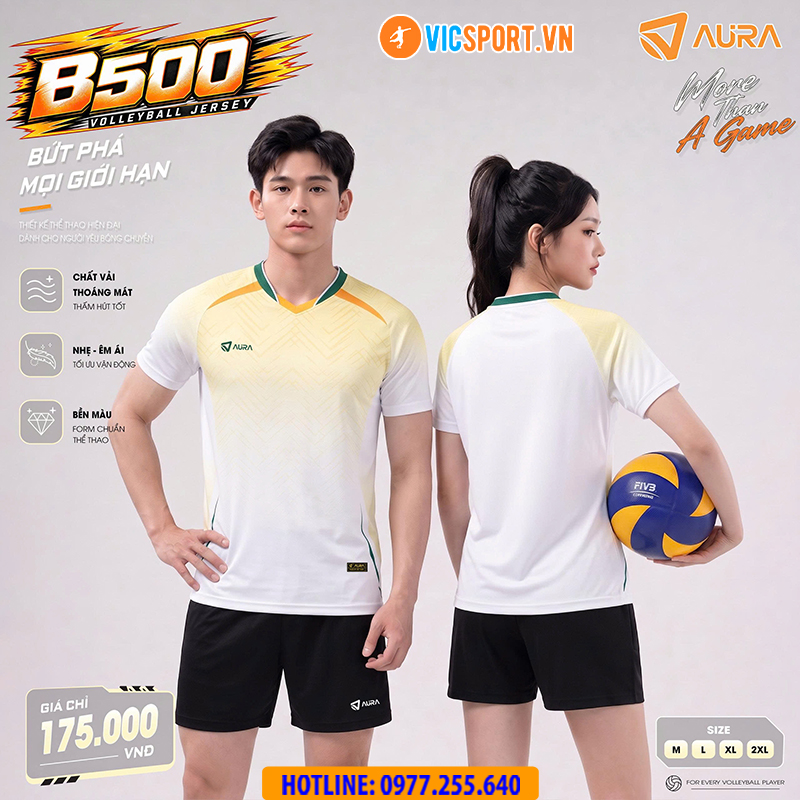 Quần áo bóng chuyền nam Aura B500 - Hình ảnh 14