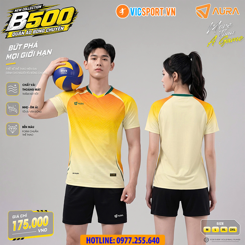Quần áo bóng chuyền nam Aura B500 - Hình ảnh 13