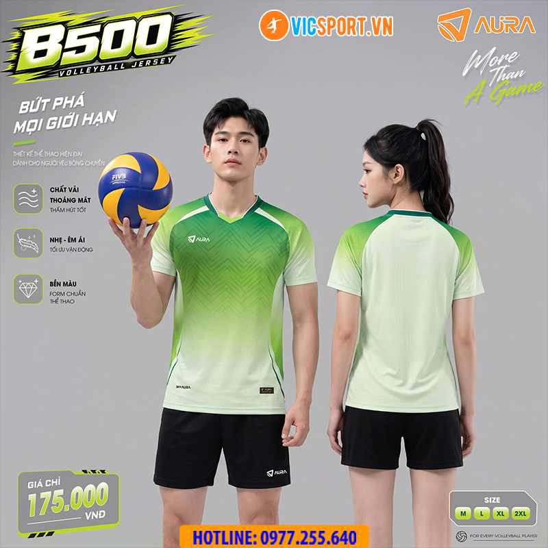 Quần áo bóng chuyền nam Aura B500 - Hình ảnh 12