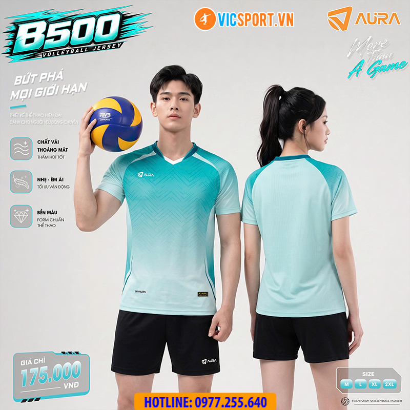 Quần áo bóng chuyền nam Aura B500 - Hình ảnh 11