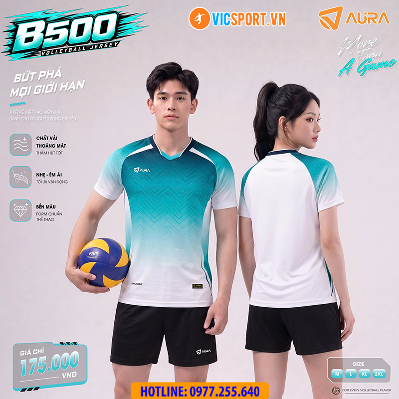 Quần áo bóng chuyền nam Aura B500 - Hình ảnh 10