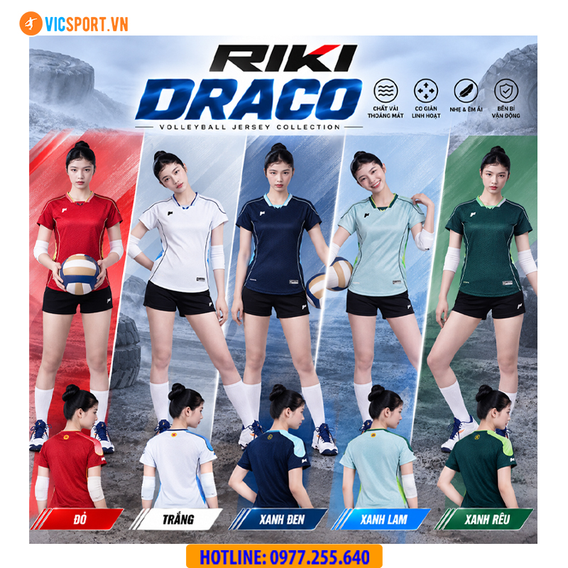 Quần áo bóng chuyền nữ Riki Draco