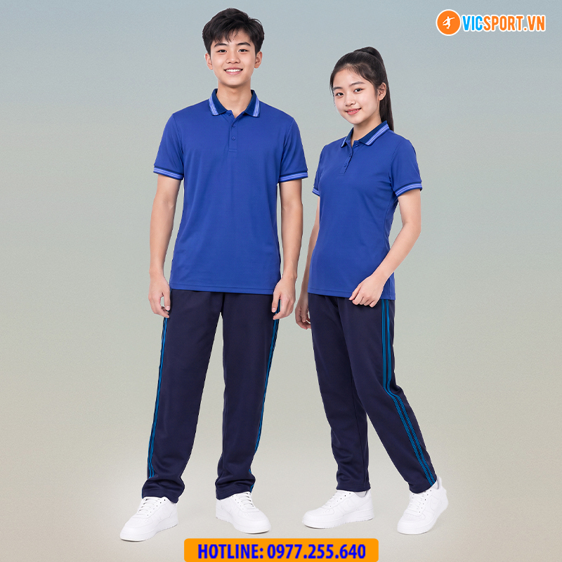 Quần dài thể dục Strivend màu xanh đen 2 sọc - Hình ảnh 52