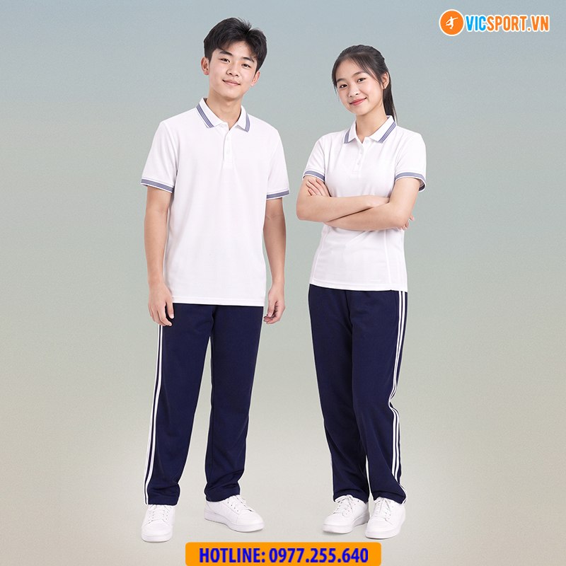 Quần dài thể dục Strivend màu xanh đen 2 sọc - Hình ảnh 53