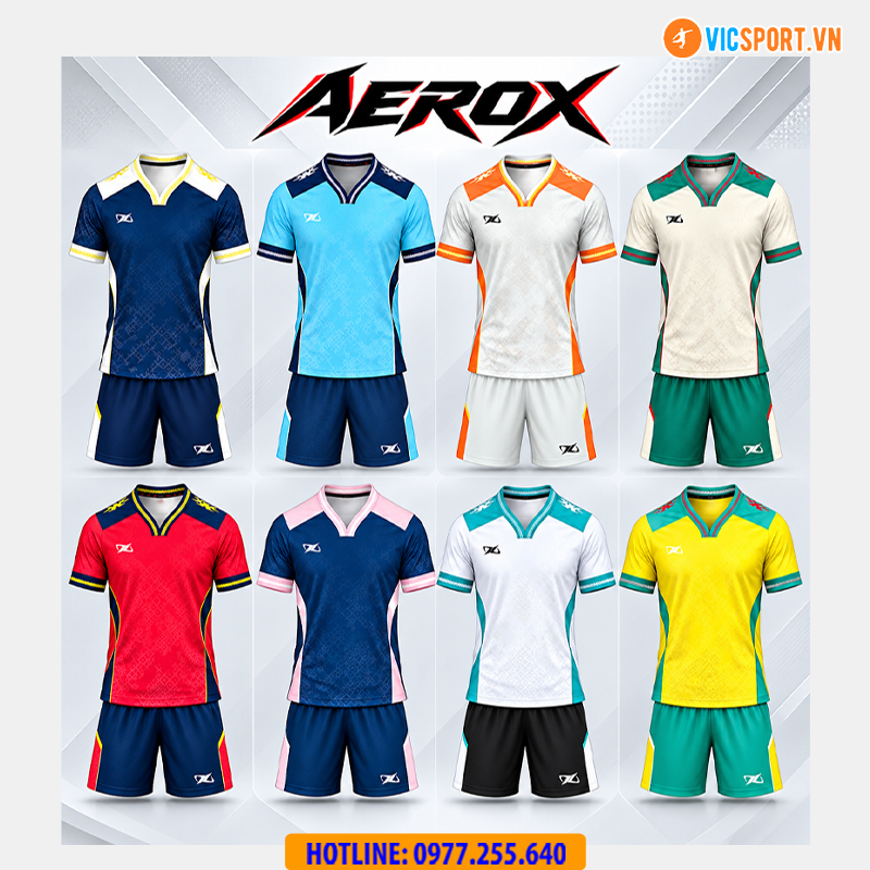 Áo đá banh không logo HD Aerox