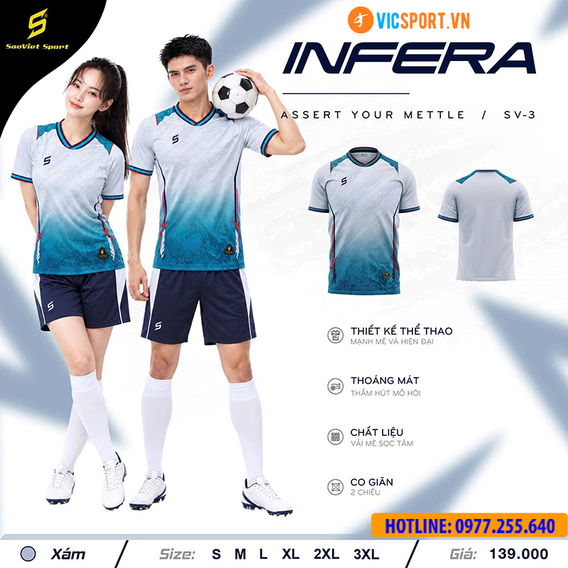 Áo đá banh không logo SV Infera - Hình ảnh 26