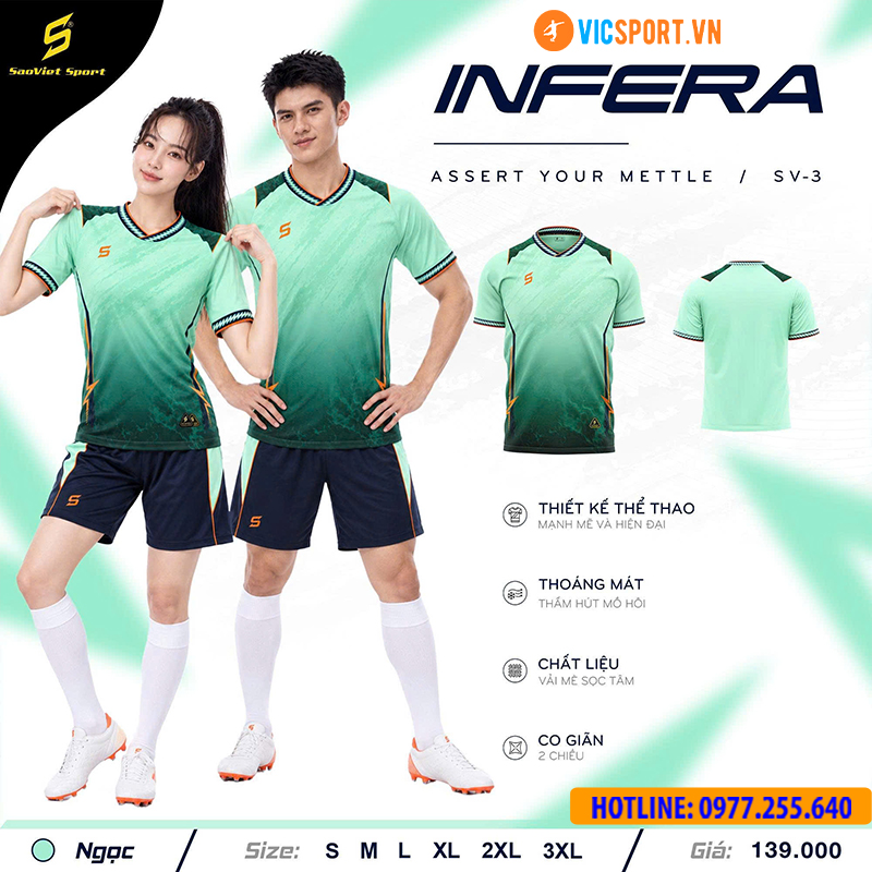 Áo đá banh không logo SV Infera - Hình ảnh 29
